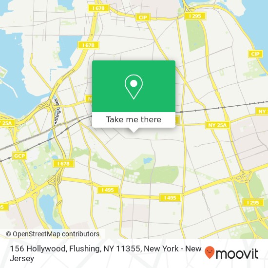 Mapa de 156 Hollywood, Flushing, NY 11355