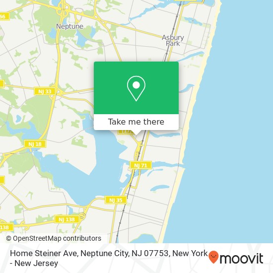 Mapa de Home Steiner Ave, Neptune City, NJ 07753