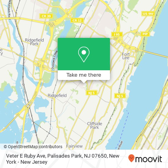 Mapa de Veter E Ruby Ave, Palisades Park, NJ 07650