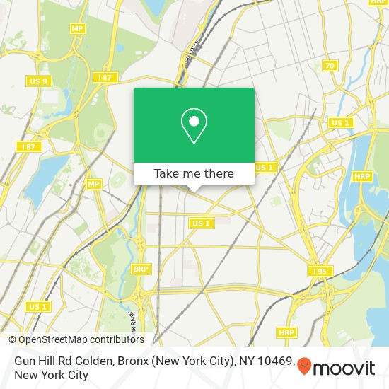 Mapa de Gun Hill Rd Colden, Bronx (New York City), NY 10469