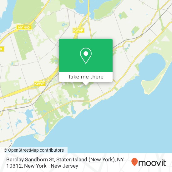 Mapa de Barclay Sandborn St, Staten Island (New York), NY 10312