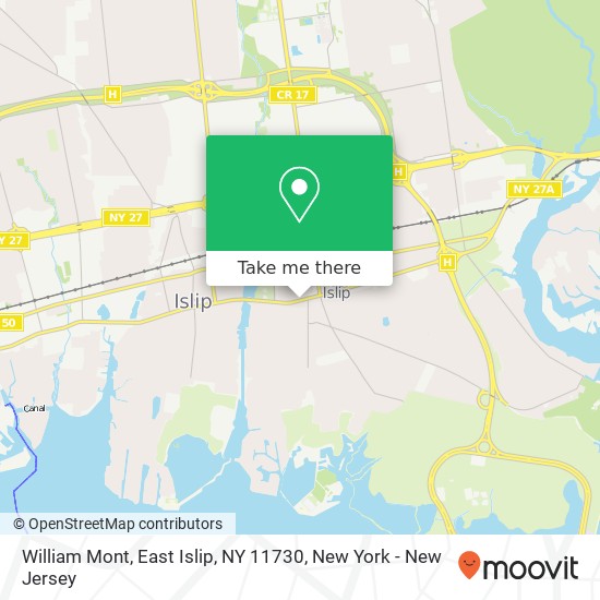 Mapa de William Mont, East Islip, NY 11730