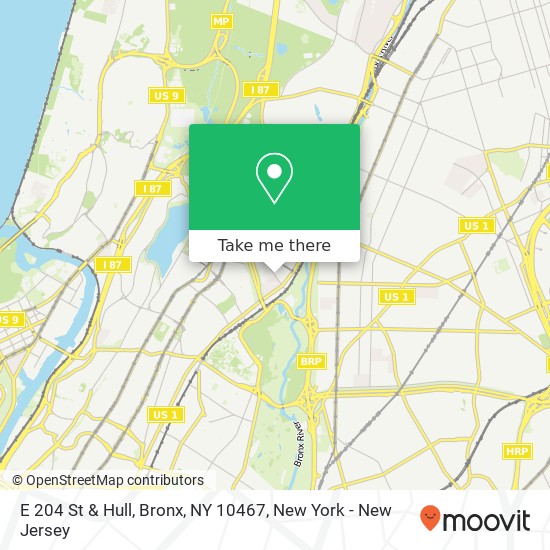 E 204 St & Hull, Bronx, NY 10467 map