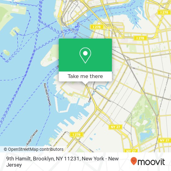 Mapa de 9th Hamilt, Brooklyn, NY 11231