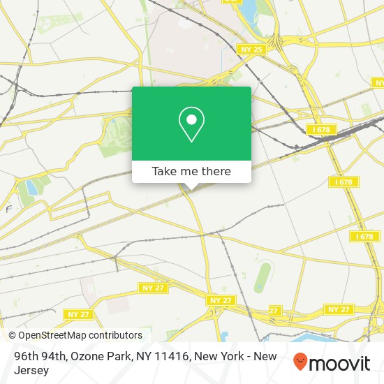 Mapa de 96th 94th, Ozone Park, NY 11416