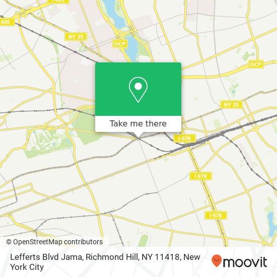 Mapa de Lefferts Blvd Jama, Richmond Hill, NY 11418