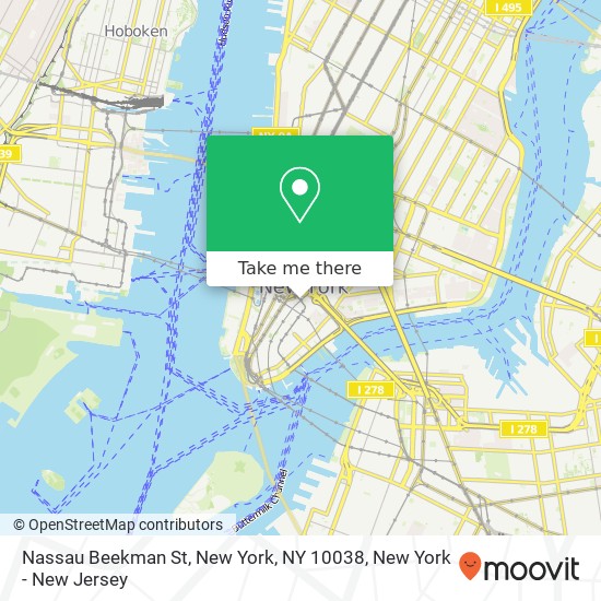 Mapa de Nassau Beekman St, New York, NY 10038