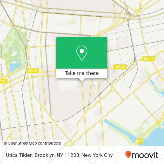 Mapa de Utica Tilden, Brooklyn, NY 11203