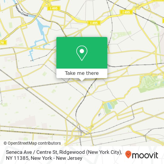 Seneca Ave / Centre St, Ridgewood (New York City), NY 11385 map