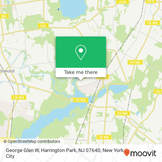 Mapa de George Glen W, Harrington Park, NJ 07640