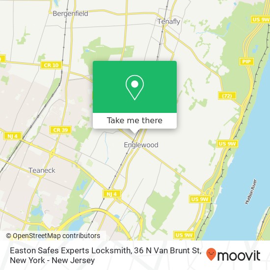 Mapa de Easton Safes Experts Locksmith, 36 N Van Brunt St