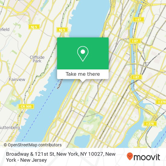 Mapa de Broadway & 121st St, New York, NY 10027