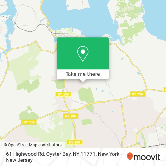 61 Highwood Rd, Oyster Bay, NY 11771 map