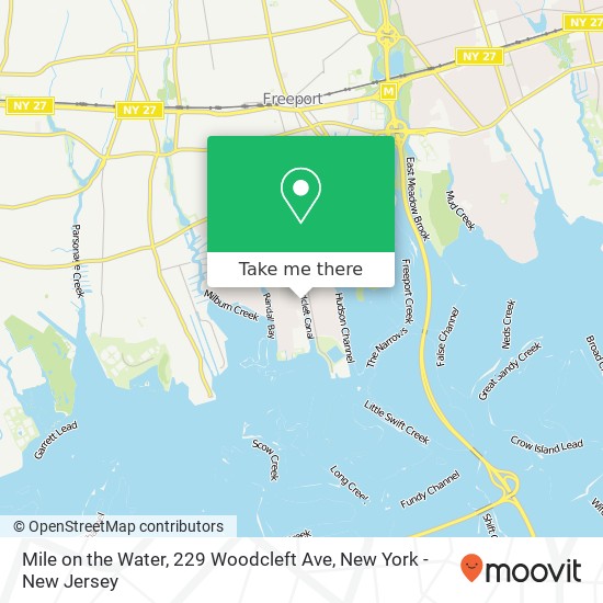 Mile on the Water, 229 Woodcleft Ave map