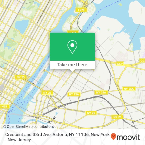 Mapa de Crescent and 33rd Ave, Astoria, NY 11106