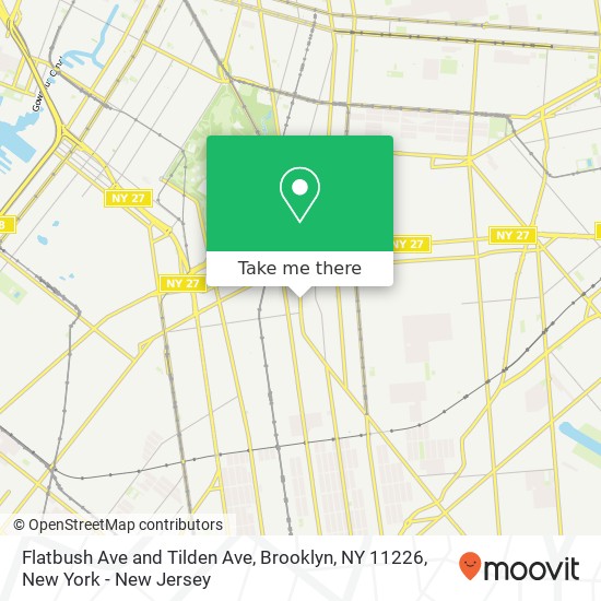 Flatbush Ave and Tilden Ave, Brooklyn, NY 11226 map