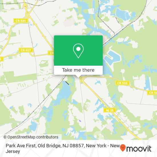 Mapa de Park Ave First, Old Bridge, NJ 08857