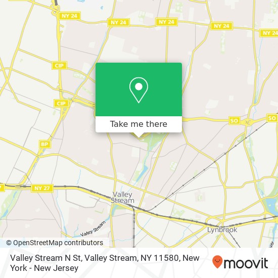 Mapa de Valley Stream N St, Valley Stream, NY 11580