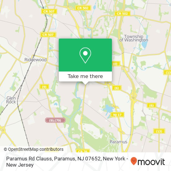 Mapa de Paramus Rd Clauss, Paramus, NJ 07652