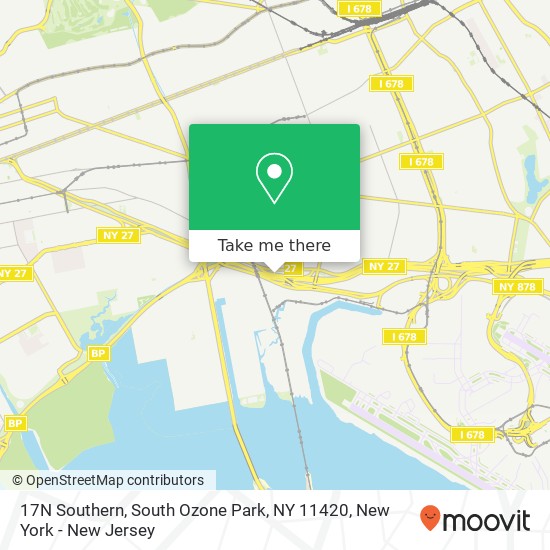 Mapa de 17N Southern, South Ozone Park, NY 11420