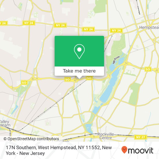 17N Southern, West Hempstead, NY 11552 map