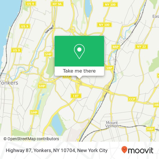 Mapa de Highway 87, Yonkers, NY 10704