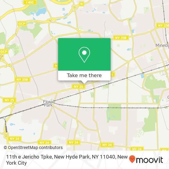 Mapa de 11th e Jericho Tpke, New Hyde Park, NY 11040