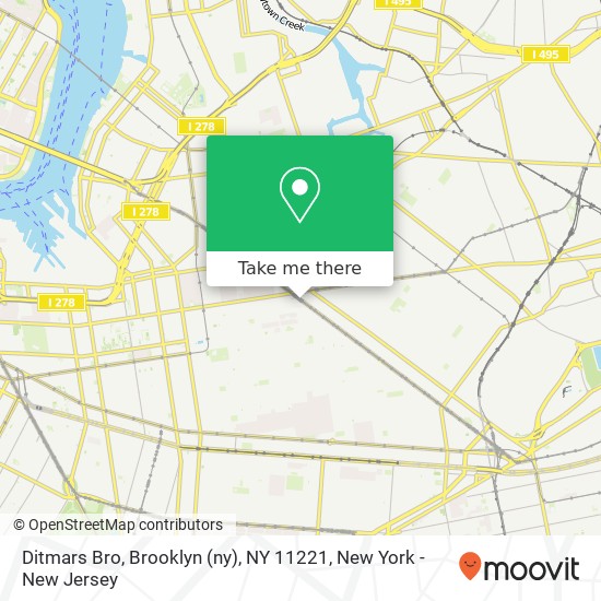 Mapa de Ditmars Bro, Brooklyn (ny), NY 11221