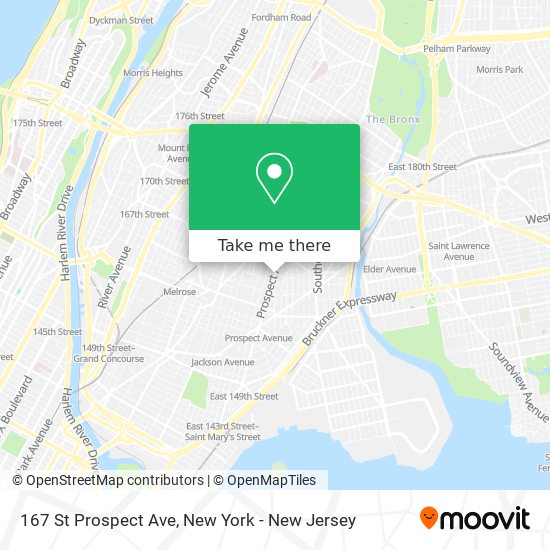 167 St Prospect Ave map