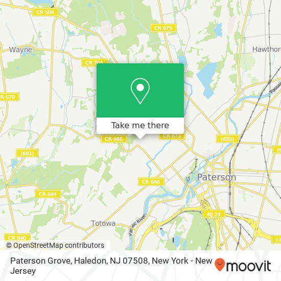 Mapa de Paterson Grove, Haledon, NJ 07508