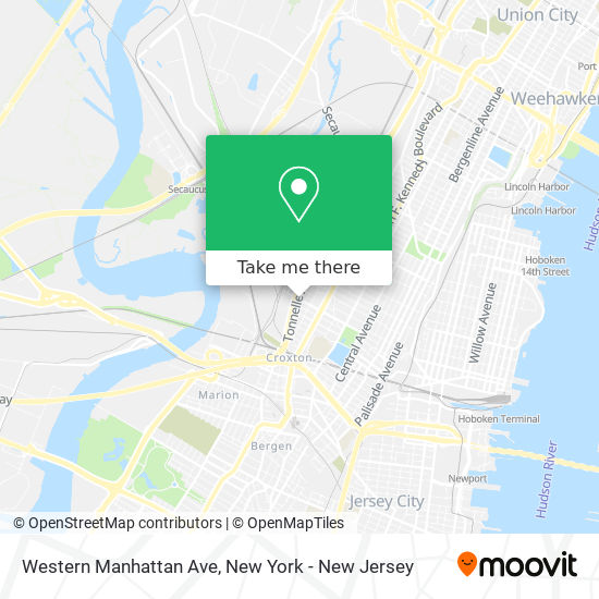 Western Manhattan Ave map