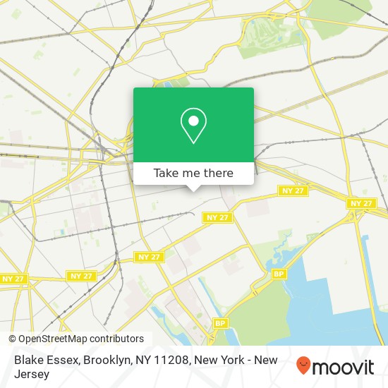 Mapa de Blake Essex, Brooklyn, NY 11208