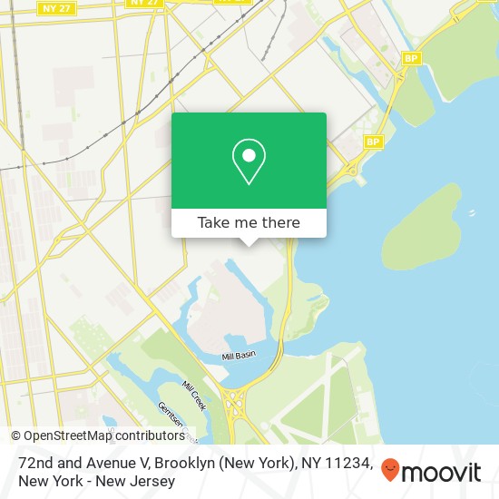 Mapa de 72nd and Avenue V, Brooklyn (New York), NY 11234