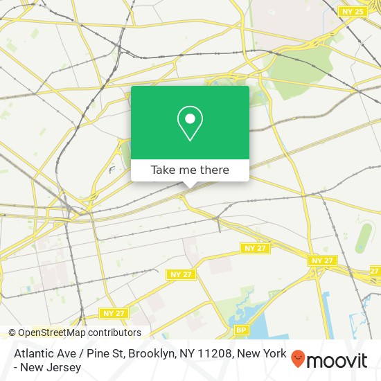 Atlantic Ave / Pine St, Brooklyn, NY 11208 map