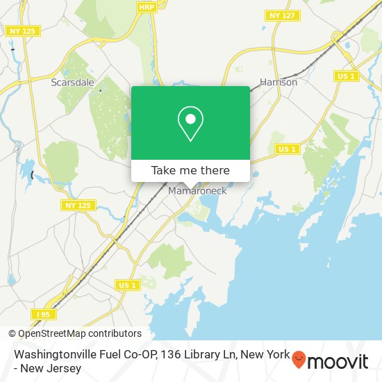 Washingtonville Fuel Co-OP, 136 Library Ln map