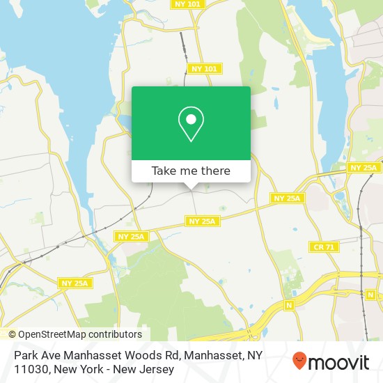 Mapa de Park Ave Manhasset Woods Rd, Manhasset, NY 11030