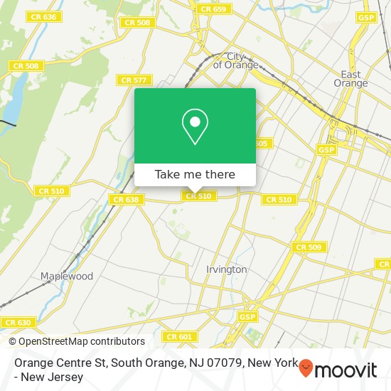 Orange Centre St, South Orange, NJ 07079 map