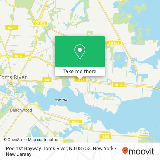 Poe 1st Bayway, Toms River, NJ 08753 map