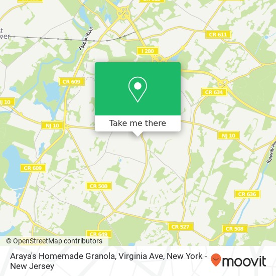 Araya's Homemade Granola, Virginia Ave map