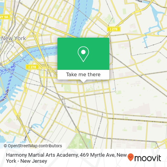 Mapa de Harmony Martial Arts Academy, 469 Myrtle Ave