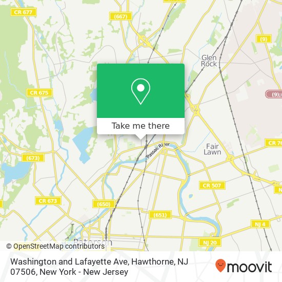 Washington and Lafayette Ave, Hawthorne, NJ 07506 map