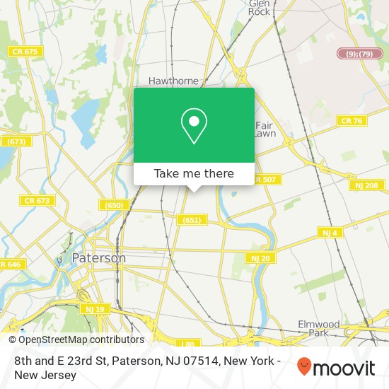 8th and E 23rd St, Paterson, NJ 07514 map