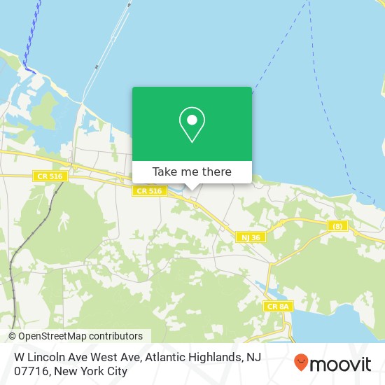 W Lincoln Ave West Ave, Atlantic Highlands, NJ 07716 map