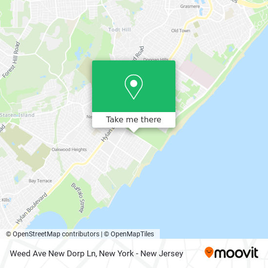 Weed Ave New Dorp Ln map
