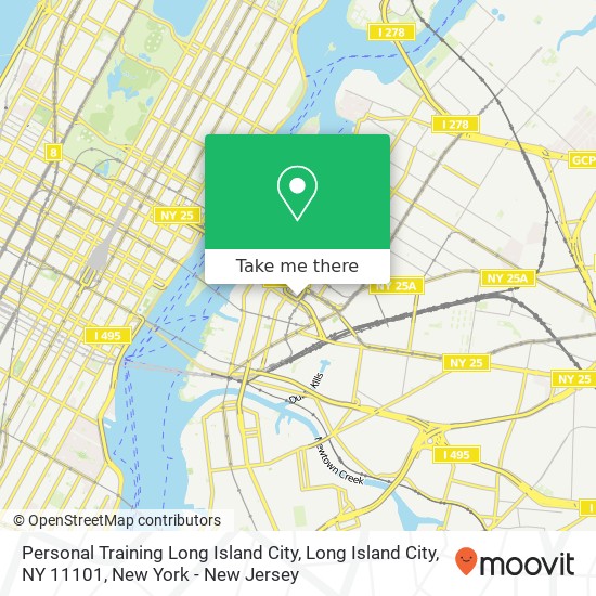 Mapa de Personal Training Long Island City, Long Island City, NY 11101