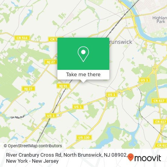 River Cranbury Cross Rd, North Brunswick, NJ 08902 map