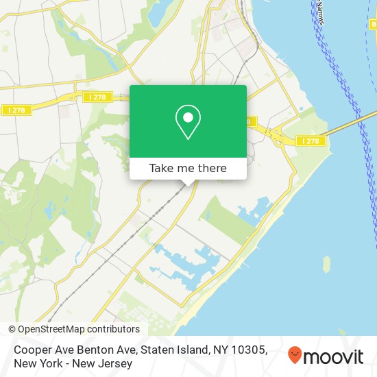 Mapa de Cooper Ave Benton Ave, Staten Island, NY 10305