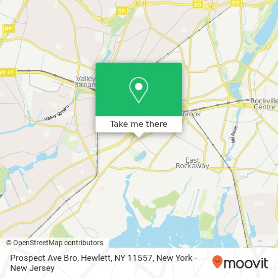 Mapa de Prospect Ave Bro, Hewlett, NY 11557