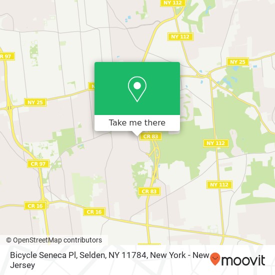 Bicycle Seneca Pl, Selden, NY 11784 map