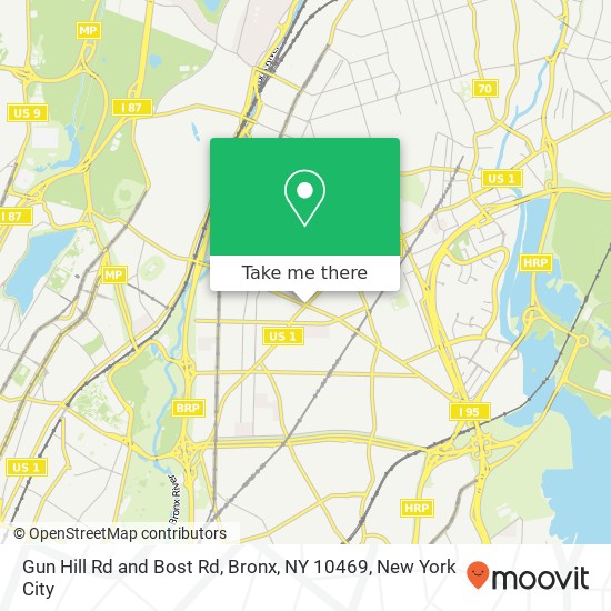 Gun Hill Rd and Bost Rd, Bronx, NY 10469 map